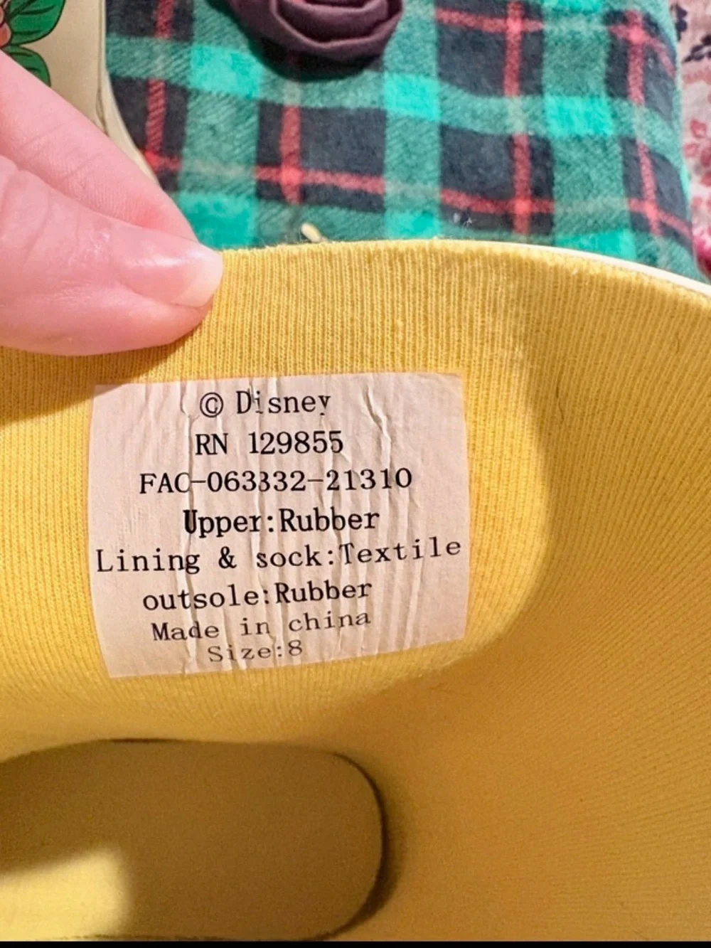 Disney Epcot Garden Festival Butterfly Daisy Rain Boots New W/O Tags